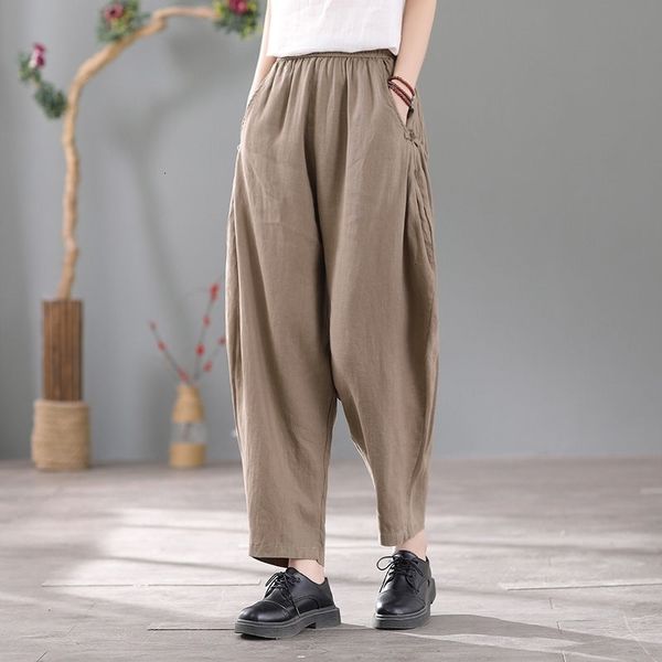 women's pants & capris cotton linen harem for summer plus size clothes loose casual elastic waist trousers female khaki baggy hb5w, Black;white
women's pants & capris cotton linen harem for summer plus size clothes loose casual elastic waist trousers female khaki baggy hb5w, Black;white