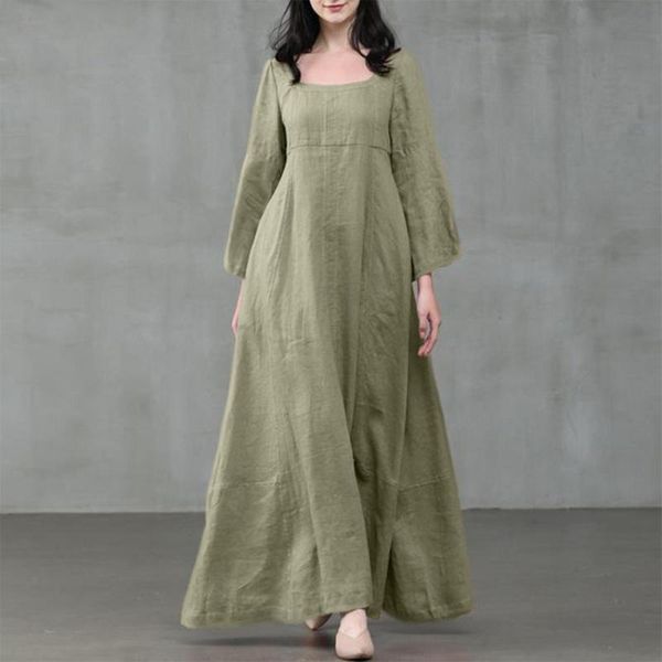 retro women o neck long sleeve solid color large hem cotton linen maxi dress maternity dresses, White
retro women o neck long sleeve solid color large hem cotton linen maxi dress maternity dresses, White
