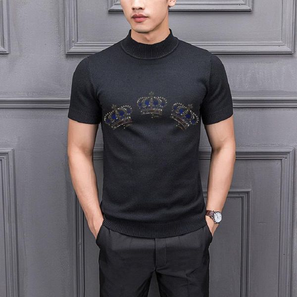 men's t-shirts cashmere short sleeve style drilling craft pullover custom fashion knitted t-shirt autumn sweater comfortable, White;black
men's t-shirts cashmere short sleeve style drilling craft pullover custom fashion knitted t-shirt autumn sweater comfortable, White;black