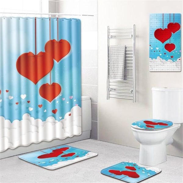bath mats valentine's day shower curtain bathroom mat toilet cover non-slip household kitchen pad five-piece carpet
bath mats valentine's day shower curtain bathroom mat toilet cover non-slip household kitchen pad five-piece carpet