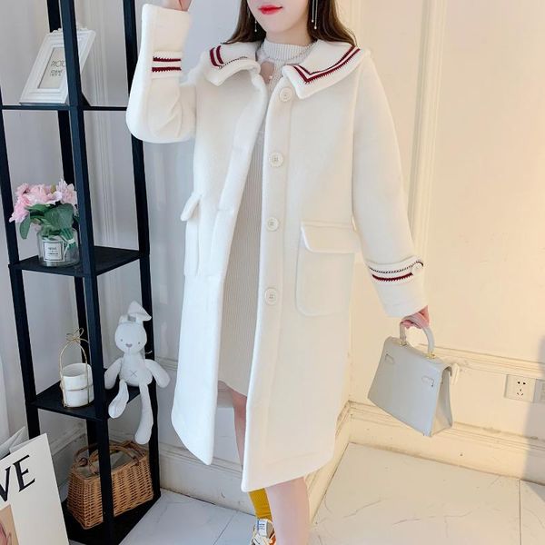 women's wool & blends bulochova women thicken warm fur woolen coat 2021 winter lapel single breasted oversize straight long jacket coat, Black
women's wool & blends bulochova women thicken warm fur woolen coat 2021 winter lapel single breasted oversize straight long jacket coat, Black
