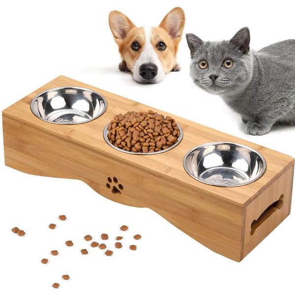 pet cat stand bamboo bowls water dispenser three stainless steel ceramic feeding neck care rack feeder & feeders
pet cat stand bamboo bowls water dispenser three stainless steel ceramic feeding neck care rack feeder & feeders