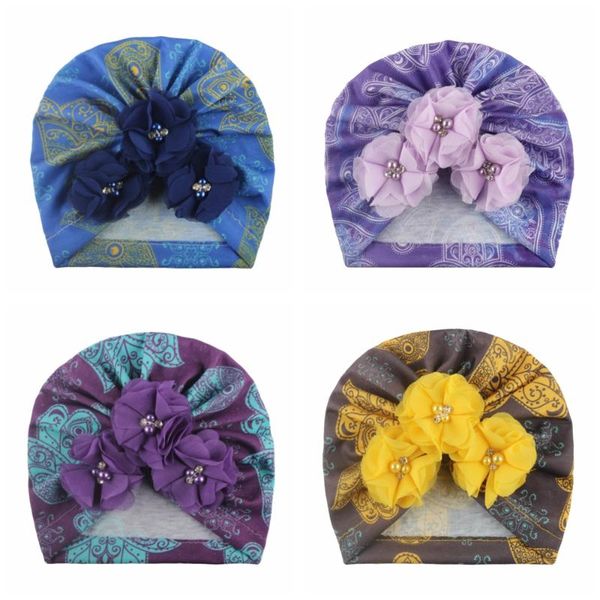 caps & hats 17*18 cm vintage print baby turban hat fashion handmade flowers born infant headwear hair accessories birthday gifts, Yellow 
caps & hats 17*18 cm vintage print baby turban hat fashion handmade flowers born infant headwear hair accessories birthday gifts, Yellow