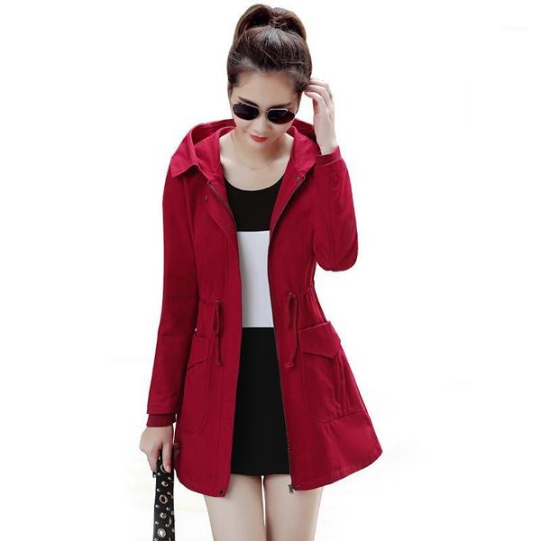 women's trench coats women windbreaker coat large size spring autumn hooded ladies long sleeve casual youth clothing, Tan;black
women's trench coats women windbreaker coat large size spring autumn hooded ladies long sleeve casual youth clothing, Tan;black