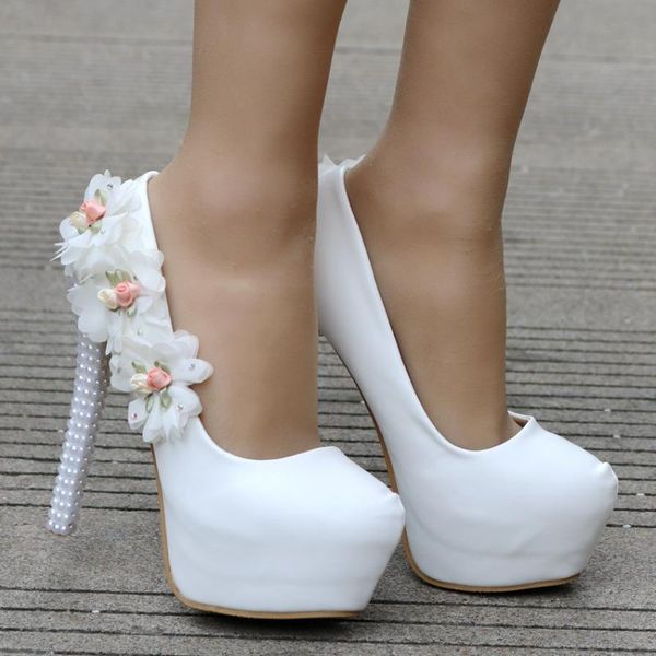 women wedding shoes high heels 14cm lady flowers pearl platforms white glitter bridal thin heel party pump shoe dress, Black
women wedding shoes high heels 14cm lady flowers pearl platforms white glitter bridal thin heel party pump shoe dress, Black