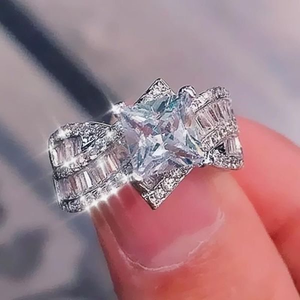 wedding rings caoshi stylish cz princess cut ring for women delicate bridal bands trendy fashionable lady jewelry gift party, Slivery;golden
wedding rings caoshi stylish cz princess cut ring for women delicate bridal bands trendy fashionable lady jewelry gift party, Slivery;golden