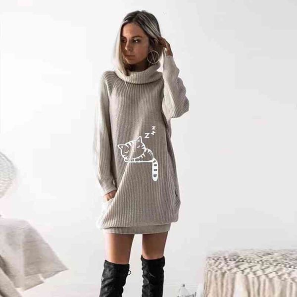 women autumn winter turtleneck sweater dress fashion long sleeve gray knitted dress female jumper women warm clothes, Black;gray 
women autumn winter turtleneck sweater dress fashion long sleeve gray knitted dress female jumper women warm clothes, Black;gray