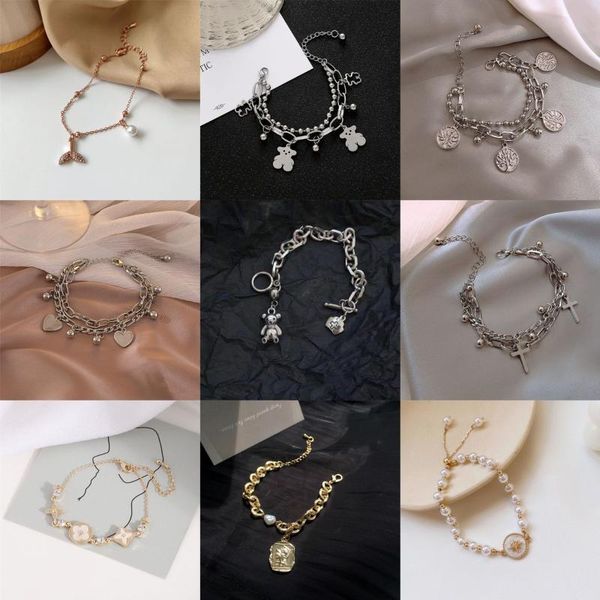 link, chain niche pearl beaded temperament wild net celebrity bracelet light luxury simple jewelry, Black
link, chain niche pearl beaded temperament wild net celebrity bracelet light luxury simple jewelry, Black