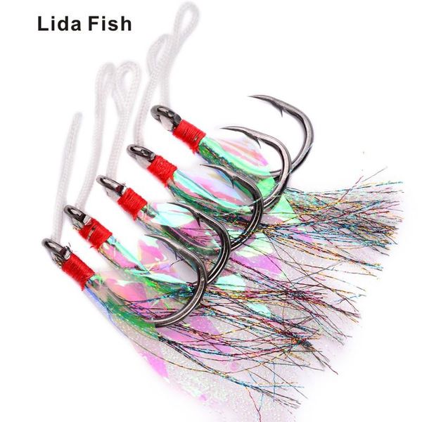 lida fish brand sea hook fishing with barbed tie colored hair resistant seawater corrosion boat 5 / pack hooks
lida fish brand sea hook fishing with barbed tie colored hair resistant seawater corrosion boat 5 / pack hooks