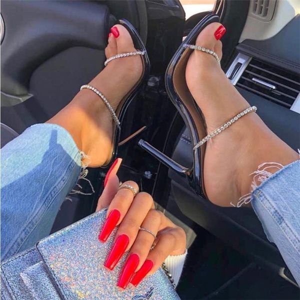 dress shoes woman sandals high heels women pumps rhinestone bling slippers summer shoe party slide open toe sandal, Black
dress shoes woman sandals high heels women pumps rhinestone bling slippers summer shoe party slide open toe sandal, Black