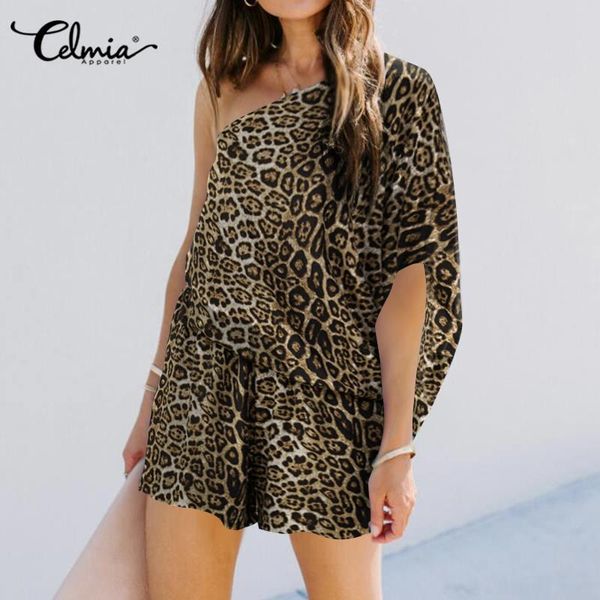 celmia leopard print women jumpsuits 2021 one shoulder summer short rompers loose casual party playsuits plus size overalls women's &, Black;white
celmia leopard print women jumpsuits 2021 one shoulder summer short rompers loose casual party playsuits plus size overalls women's &, Black;white
