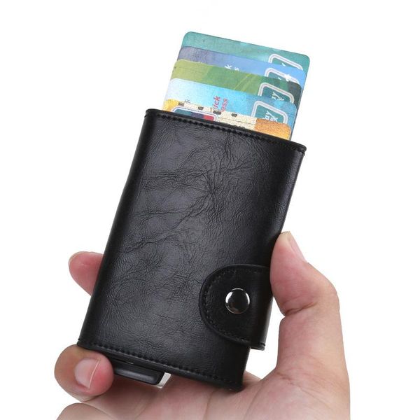 card holders 2021 aluminium alloy holder wallet antitheft men pu leather wallets automatic up case metal, Brown;gray
card holders 2021 aluminium alloy holder wallet antitheft men pu leather wallets automatic up case metal, Brown;gray