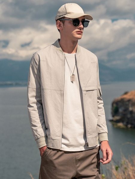 men patched detail bomber jacket a3jq#, Black;brown
men patched detail bomber jacket a3jq#, Black;brown