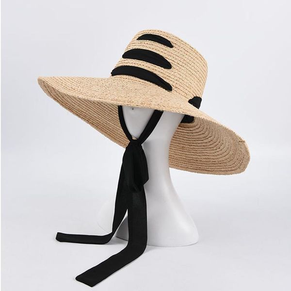 wide brim hats women raffia straw sun visor hat for holiday in beach, Blue;gray
wide brim hats women raffia straw sun visor hat for holiday in beach, Blue;gray