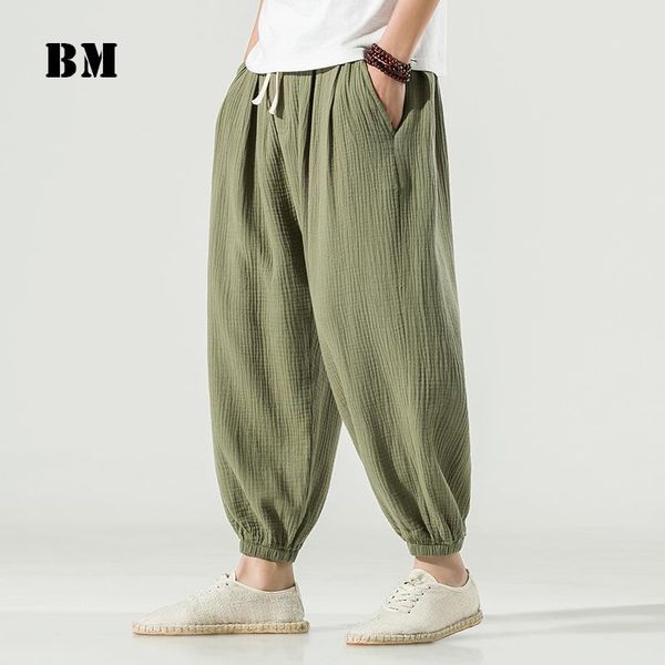 chinese style linen casual harem pants men clothing loose plus size joggers summer harajuku thin oversized trousers male men's, Black 
chinese style linen casual harem pants men clothing loose plus size joggers summer harajuku thin oversized trousers male men's, Black