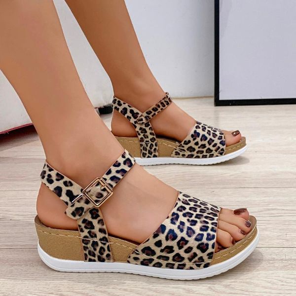 dress shoes 2021 ladies sandals leopard wedges platform women roman summer buckle strap casual sandalia feminina, Black
dress shoes 2021 ladies sandals leopard wedges platform women roman summer buckle strap casual sandalia feminina, Black