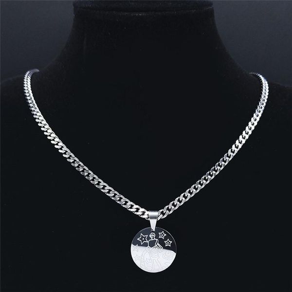 pendant necklaces 12 constellations stainless steel virgo choker for women hip hop chain jewelry bijoux acier n9206s03, Silver
pendant necklaces 12 constellations stainless steel virgo choker for women hip hop chain jewelry bijoux acier n9206s03, Silver