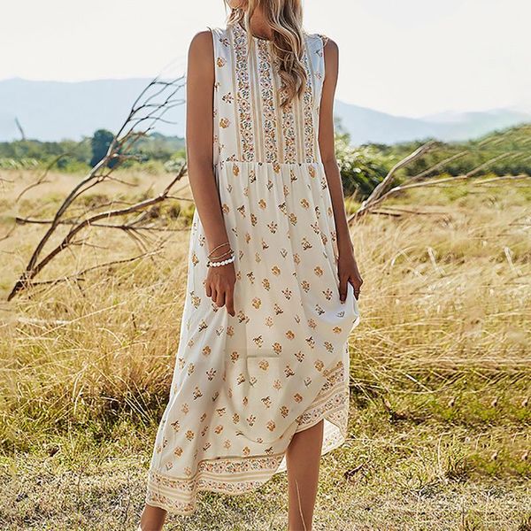 women's maternity dresses clothes for pregnant women summer o-neck sleeveless loose floral print maxi dress, White
women's maternity dresses clothes for pregnant women summer o-neck sleeveless loose floral print maxi dress, White