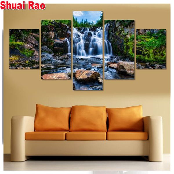 diamond painting 5d diy 5 pieces waterfall landscape mosaic embroidery round cross stitch picture of rhinestone
diamond painting 5d diy 5 pieces waterfall landscape mosaic embroidery round cross stitch picture of rhinestone