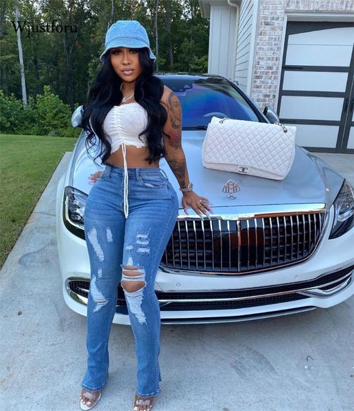 wjustforu hole ripped jeans for women casual straight pants high waist fashion trousers winter clothes women's, Blue
wjustforu hole ripped jeans for women casual straight pants high waist fashion trousers winter clothes women's, Blue