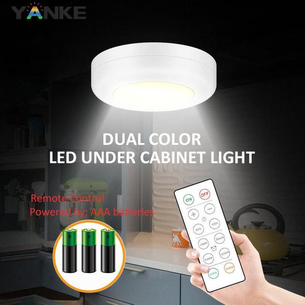 dual color led under cabinet light wireless remote control dimmable night lights 3* aa battery lighting for wardrobe kitchen bar
dual color led under cabinet light wireless remote control dimmable night lights 3* aa battery lighting for wardrobe kitchen bar