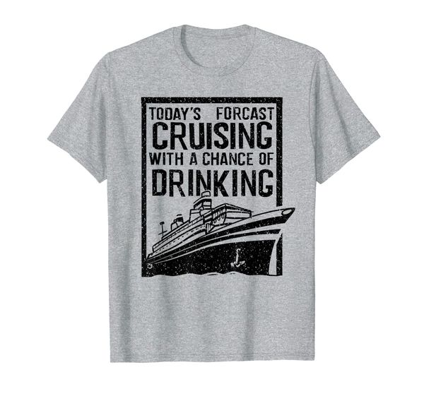 cool forecast cruising and drinking | funny boat rider gift t-shirt, White;black 
cool forecast cruising and drinking | funny boat rider gift t-shirt, White;black