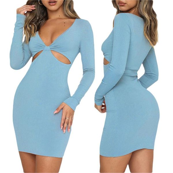 casual dresses women sheath dress, adults ribbed long sleeve solid v-neck cutout ladies 2021 fashion, Black;gray
casual dresses women sheath dress, adults ribbed long sleeve solid v-neck cutout ladies 2021 fashion, Black;gray