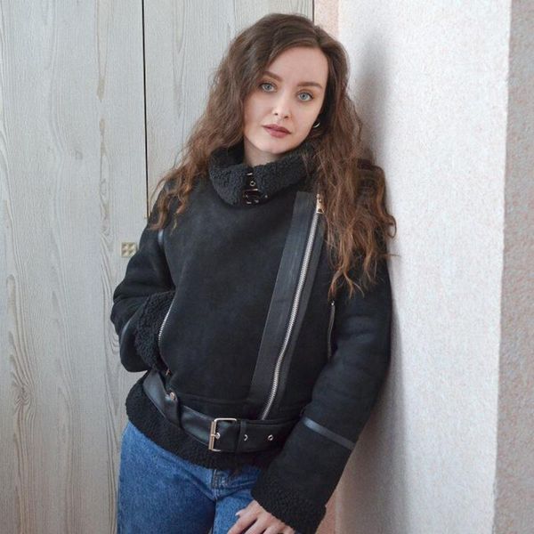 women's leather & faux 2021 winter shearling sheepskin fake women jackets lady thick warm suede lambs short motorcycle coats, Black
women's leather & faux 2021 winter shearling sheepskin fake women jackets lady thick warm suede lambs short motorcycle coats, Black