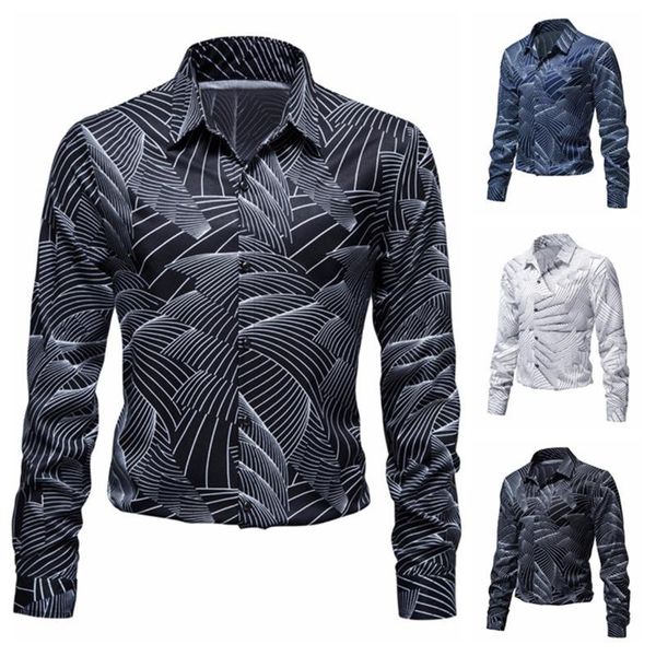 men's casual shirts 2021 social long sleeve line designer men slim fit vintage fashions shirt dress jersey male clothing camisa, White;black
men's casual shirts 2021 social long sleeve line designer men slim fit vintage fashions shirt dress jersey male clothing camisa, White;black