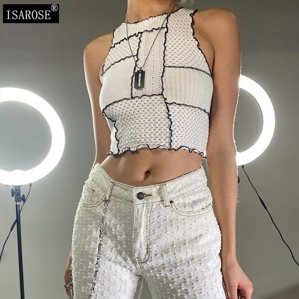 isarose fashion tank summer o neck fit body sleeveless patchwork casual titch ribbed vest all-match white crop 210422
isarose fashion tank summer o neck fit body sleeveless patchwork casual titch ribbed vest all-match white crop 210422