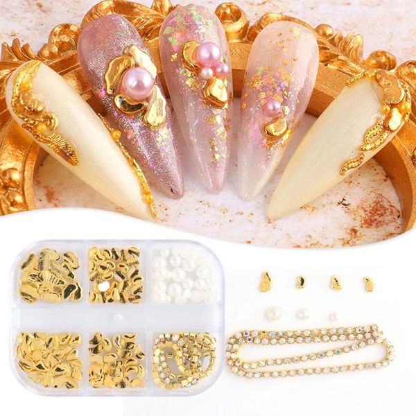 nail art decorations 6grids/1box 3d metal accessories ins gold-plated rose stone chain skirt rhinestone ornament, Silver;gold
nail art decorations 6grids/1box 3d metal accessories ins gold-plated rose stone chain skirt rhinestone ornament, Silver;gold