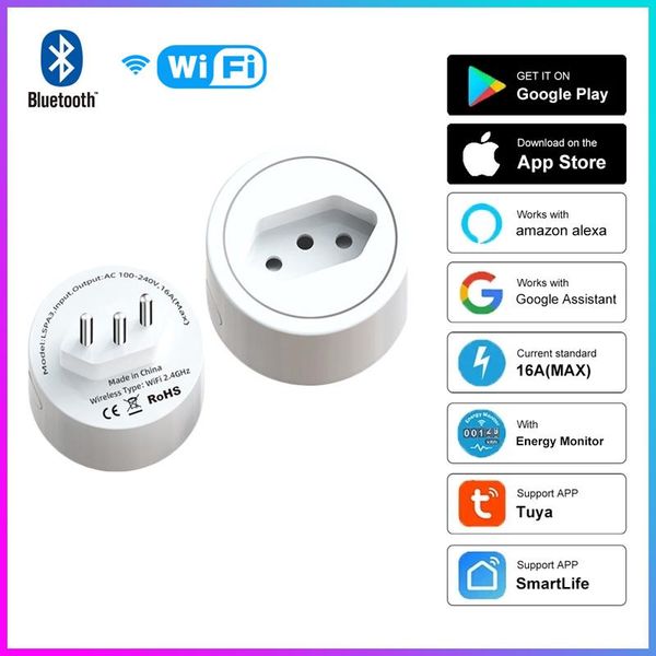 smart power plugs tuya bluetooth 16a brazil standard wifi plug with monitor smartlife app socket for alexa google home
smart power plugs tuya bluetooth 16a brazil standard wifi plug with monitor smartlife app socket for alexa google home