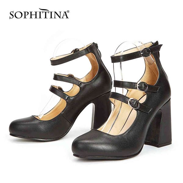 sophitina pumps woman shallow roudn toe buckle ankle strap high square heel elegant nighclub dress lady shoes pb68 210513, Black
sophitina pumps woman shallow roudn toe buckle ankle strap high square heel elegant nighclub dress lady shoes pb68 210513, Black
