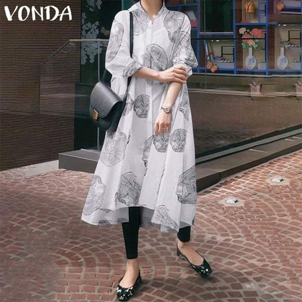 dresses autumn kaftan women casual print shirt dress 2021 vonda long sleeve vintage office ladies sundress plus size, Black;gray
dresses autumn kaftan women casual print shirt dress 2021 vonda long sleeve vintage office ladies sundress plus size, Black;gray