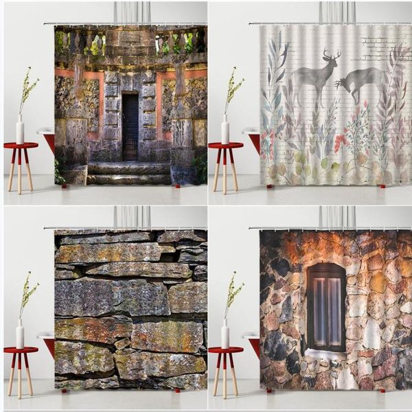 shower curtains stone brick wall curtain retro shabby old door elk flower plant pattern bathroom decor polyester bath with hook
shower curtains stone brick wall curtain retro shabby old door elk flower plant pattern bathroom decor polyester bath with hook
