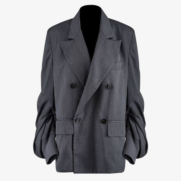 2021 new grey stitching pleated women's jacket, lantern long sleeve, loose cut, spring and autumn fashionable jacket 37we, White;black
2021 new grey stitching pleated women's jacket, lantern long sleeve, loose cut, spring and autumn fashionable jacket 37we, White;black