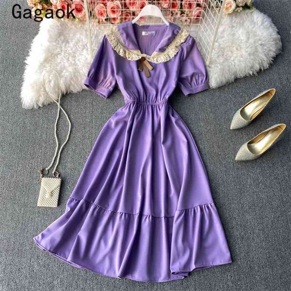 woman dress summer vintage lace peter pan collar knee-length midi dresses korean chic wild elegant vestidos 210531, Black;gray
woman dress summer vintage lace peter pan collar knee-length midi dresses korean chic wild elegant vestidos 210531, Black;gray
