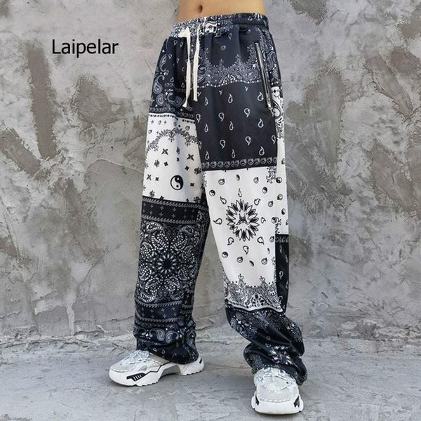 european and american high street cashew flower color matching full print straight men's hip hop retro corset casual pants, Black
european and american high street cashew flower color matching full print straight men's hip hop retro corset casual pants, Black