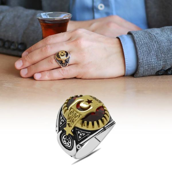 tesbihane red facet zirconia stone the moon stars arches 925 sterling silver men 's ring cluster rings, Golden;silver
tesbihane red facet zirconia stone the moon stars arches 925 sterling silver men 's ring cluster rings, Golden;silver