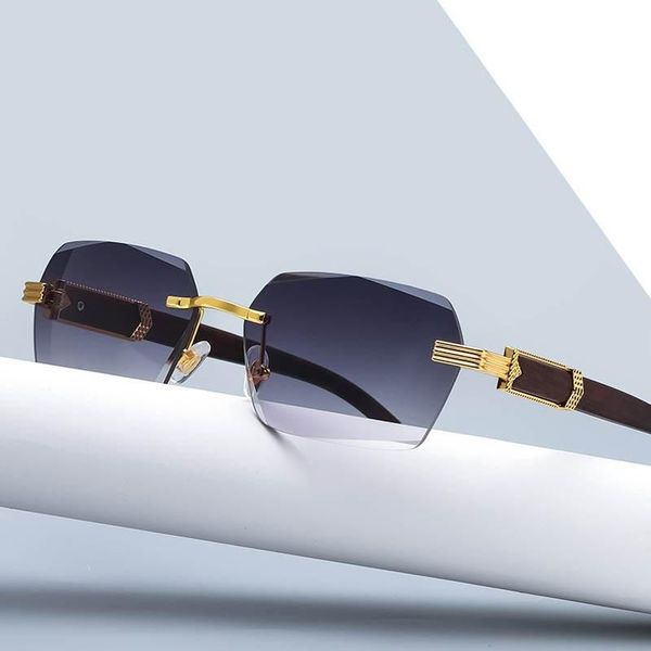 sunglasses wood grain temples women's rectangle shades men metal rimless sun glasses luxury female driving zonnebril, White;black
sunglasses wood grain temples women's rectangle shades men metal rimless sun glasses luxury female driving zonnebril, White;black