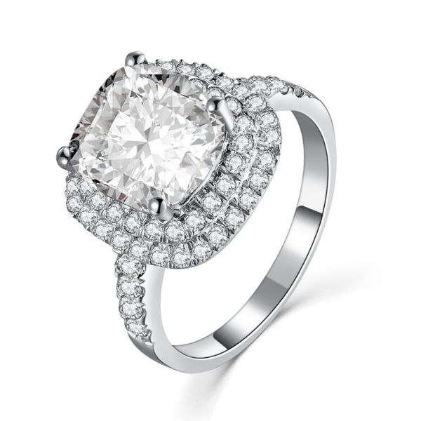 cluster rings super brilliant 3ct clear cushion cut ring solid 925 sterling silver engagement white gold color promise, Golden;silver
cluster rings super brilliant 3ct clear cushion cut ring solid 925 sterling silver engagement white gold color promise, Golden;silver