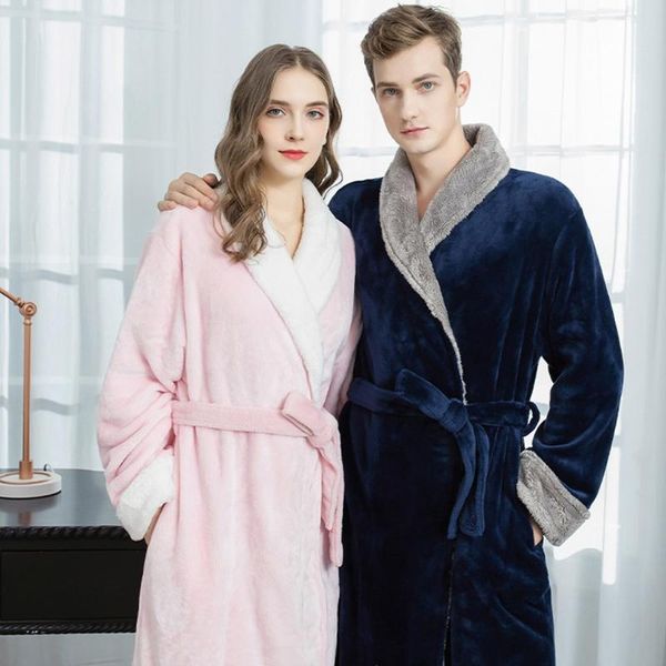 women men winter flannel lapel bathrobe thicken coral velvet contrast color long kimono robe warm belted nightgown sleepwea women's sle, Black;red
women men winter flannel lapel bathrobe thicken coral velvet contrast color long kimono robe warm belted nightgown sleepwea women's sle, Black;red