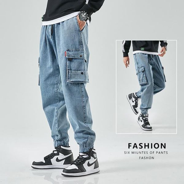 men's jeans cargo men baggy jogger streetwear tie feet denim pants 2021 autumn winter oversize trousers clothing plus size -8xl, Blue
men's jeans cargo men baggy jogger streetwear tie feet denim pants 2021 autumn winter oversize trousers clothing plus size -8xl, Blue