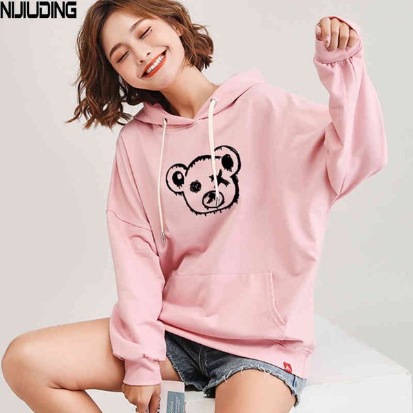 nijiuidng autumn cotton cartoon women's hooded sweater casual loose long sleeve pullovers kangaroo pocket drawstring ladies 210514, Black
nijiuidng autumn cotton cartoon women's hooded sweater casual loose long sleeve pullovers kangaroo pocket drawstring ladies 210514, Black
