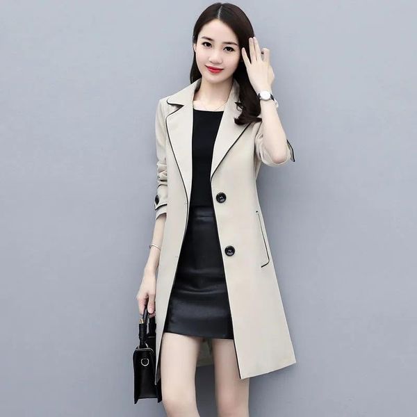 women's wool & blends 2021 spring and autumn fashion windbreaker korean slim suit collar solid color jacket top, Black
women's wool & blends 2021 spring and autumn fashion windbreaker korean slim suit collar solid color jacket top, Black