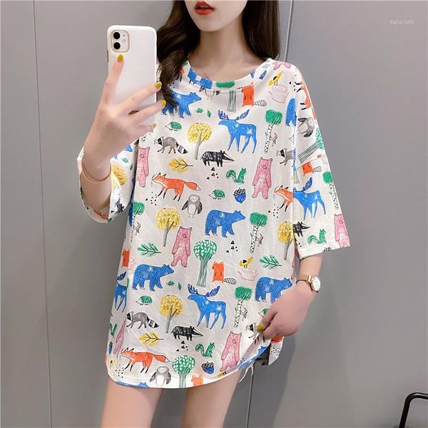women's t-shirt women classical fashion cotton comfortable breathable absorb sweat tshirt 2021 summer oversized beautiful cartoon anima, White
women's t-shirt women classical fashion cotton comfortable breathable absorb sweat tshirt 2021 summer oversized beautiful cartoon anima, White