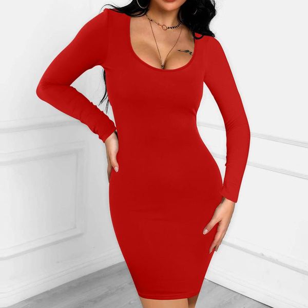 casual dresses low cut mini dress autumn women o-neck long sleeve slim fit black tight short lady red party nightclub, Black;gray
casual dresses low cut mini dress autumn women o-neck long sleeve slim fit black tight short lady red party nightclub, Black;gray