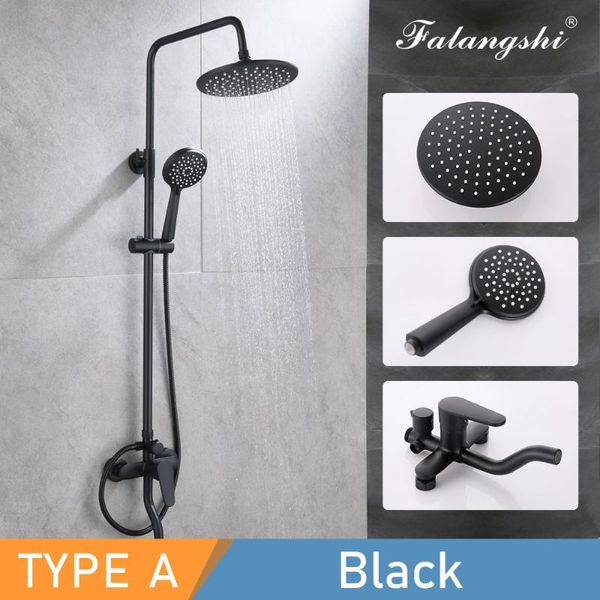 black shower set 8 inch rainfall faucet wall mounted bathroom system mixer bathtub water wb1823 sets
black shower set 8 inch rainfall faucet wall mounted bathroom system mixer bathtub water wb1823 sets