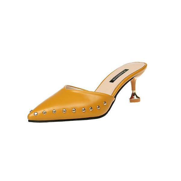 slippers women summer thin high heels ladies mature rivets stiletto pointed toe style female shoes womens leather, Black
slippers women summer thin high heels ladies mature rivets stiletto pointed toe style female shoes womens leather, Black