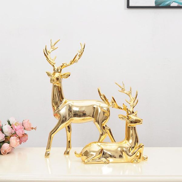 decorative objects & figurines 2pcs golden imitation copper elk ornaments luxury living room wine cabinet office animal home decoration wedd
decorative objects & figurines 2pcs golden imitation copper elk ornaments luxury living room wine cabinet office animal home decoration wedd